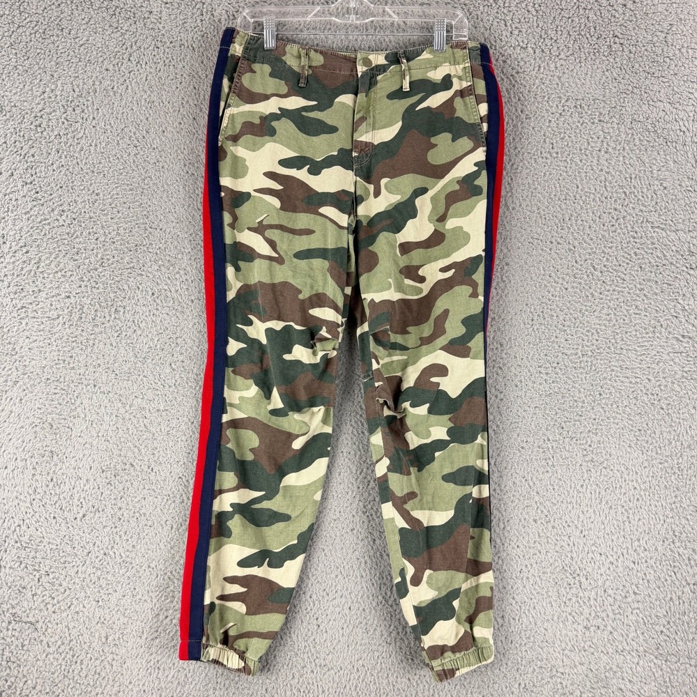 MOTHER The No Zip Misfit Pant Womens 29 Camo Side Stripe Jogger Utility Designer